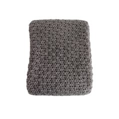 Szürke kötött takaró - 170 cm