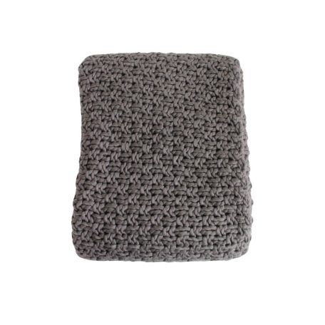 Szürke kötött takaró - 170 cm