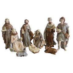 Betlehem figurák - 4-18 cm - 9 db-os szett 