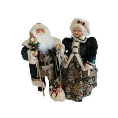  Smaragdzöld karácsonyi Mikulás dekoráció - 64 cm