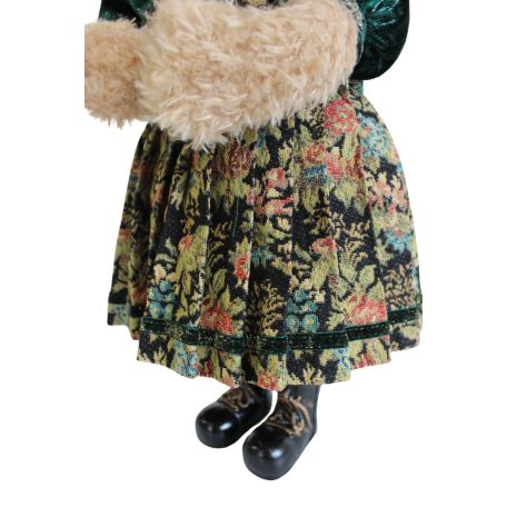 Macilány figura zöld ruhás - 55 cm