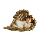 Krém-arany fekvő angyalok LED-es - 2 db-os szett