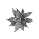 Bársony karácsonyi rózsa - Szürke - 28 cm 