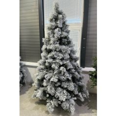 Fehér havas mű karácsonyfa - 210 cm