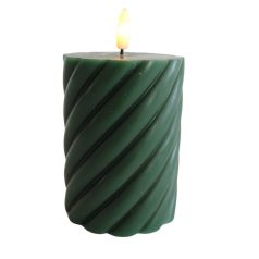 Zöld LED-es gyertya - 10 cm, 12 cm, 15 cm