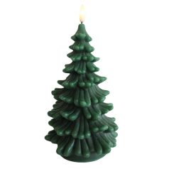 Zöld fenyő LED gyertya - 18 cm