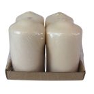 Adventi gyertyák - Krém - 10x6 cm - 4 db-os szett