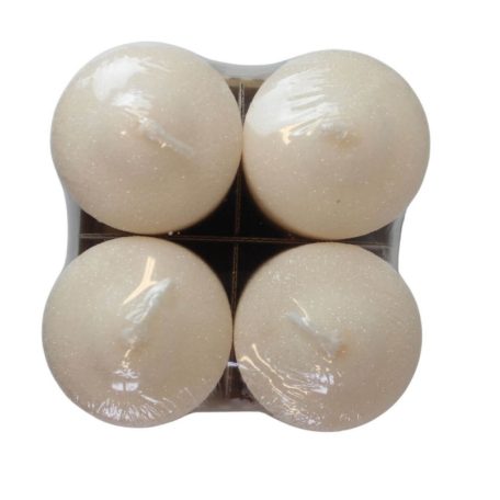 Adventi gyertyák - Krém - 10x6 cm - 4 db-os szett