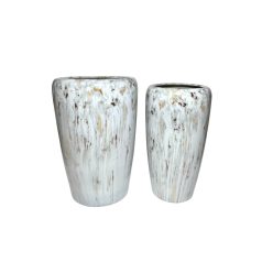 Arany-fehér kerámia virágcserép - 55 cm, 58 cm