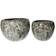 Szürke-barna kerámia virágcserép - 38 cm, 50 cm