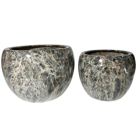 Szürke-barna kerámia virágcserép - 38 cm, 50 cm