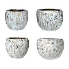 Arany-fehér kerámia virágcserép - 19 cm, 24 cm, 29 cm, 30 cm, 33 cm