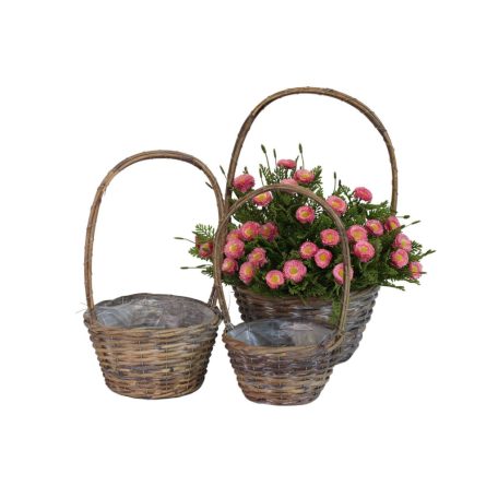 Rattan kosár fogantyúval - 35 cm,  40 cm, 49 cm