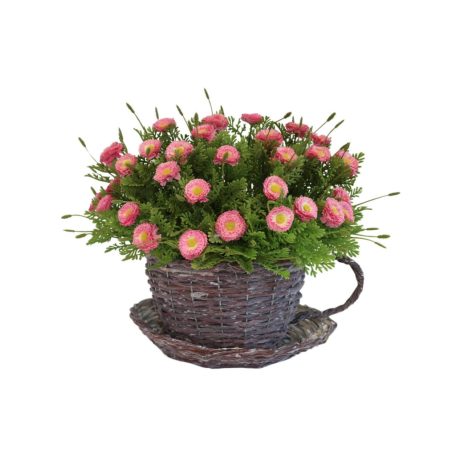 Rattan csésze alakú virágcserép - 17 cm