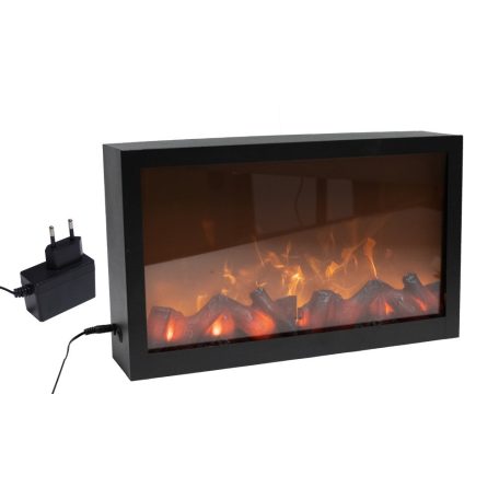 LED-es fém kandalló - 41x10x25 cm - Raktáron