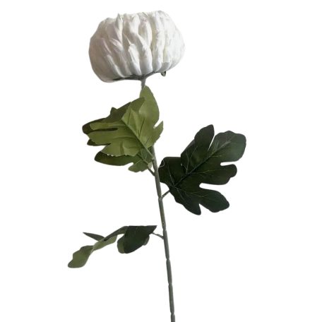  Fehér mű krizantém - 74 cm  