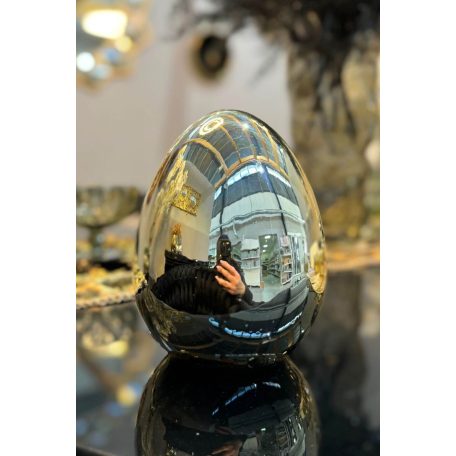 Arany porcelán tojás - 16 cm
