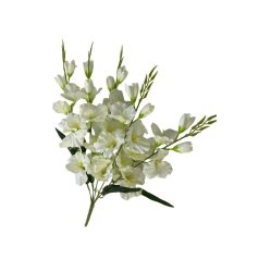 Krémszínű mű kardvirág csokor - 67 cm
