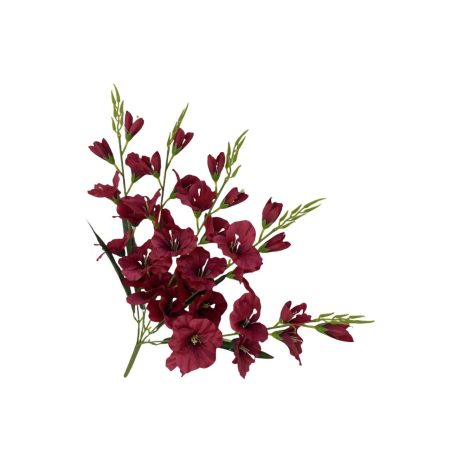 Bordó mű kardvirág csokor - 67 cm