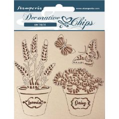 Chipboard - 14x14 cm - Provence vázák 