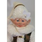 Téli karácsonyi manó - Bézs-fehér - 40 cm  