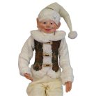 Téli karácsonyi manó - Bézs-fehér - 65 cm/77 cm 