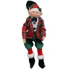 Zöld és piros karácsonyi manó - 40 cm - Várható érkezés: 2025.11.15.hó