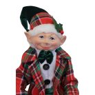 Zöld és piros karácsonyi manó - 40 cm - Várható érkezés: 2025.11.15.hó