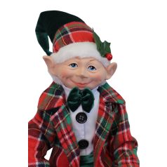   Zöld és piros karácsonyi manó - 40 cm - Várható érkezés: 2025.11.15.hó