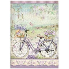 Stamperia rizspapír - Provence bicikli - A4 - DFSA-4671