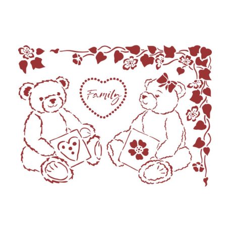 Stamperia stencil - 20x15 cm - DayDream macik - KSD-311