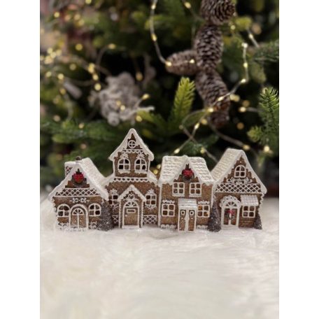 Világító Mézeskalács házikók - 24 cm 