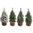 Dekoratív mesterséges karácsonyfák - 19 cm - 24 db/csomag