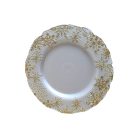Fehér arany üveg karácsonyi tányér - 33 cm 