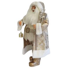   Elegáns karácsonyi Mikulás arany ruhás - 64 cm - Várható érkezés: 2025.11.hó