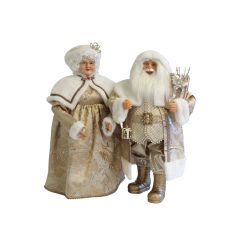 Elegáns karácsonyi Mikulás arany ruhás - 64 cm  