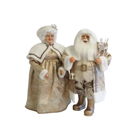 Elegáns karácsonyi Mikulás arany ruhás - 64 cm  