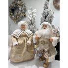 Elegáns karácsonyi Mikulás arany ruhás - 64 cm  
