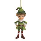 Zöld karácsonyi dísz manó Oliver - 9 cm  