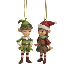 Piros karácsonyi manó - 9,5 cm - Raktáron