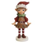 Piros karácsonyi manó - 9 cm 