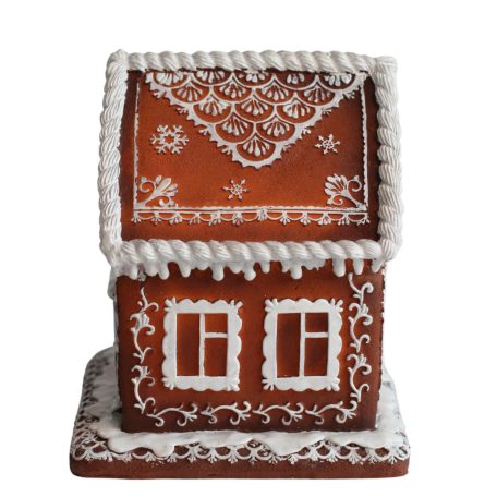 Világító mézeskalács házikó - 14 cm  