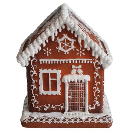 Világító mézeskalács házikó - 14 cm  