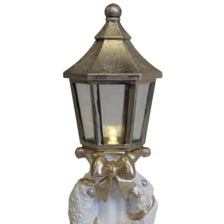 Karácsonyi éneklő gyerekek - Fehér-arany - LED-es - 35 cm 