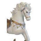 Fehér-arany karácsonyi  hintaló - 40 cm  