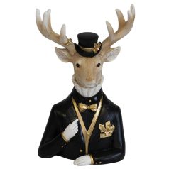 Fekete és arany szarvas Elegance - 23 cm