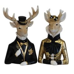 Fekete és arany őz Elegance - 23 cm