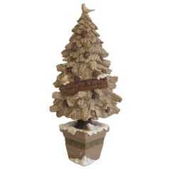 Natúr dekor karácsonyfa - 34 cm