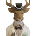  Elegáns krémszínű szarvas figura fiú - 23 cm  