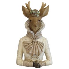   Elegáns krémszínű szarvas figura lány  - 23 cm - Várható érkezés: 2025.09.hó